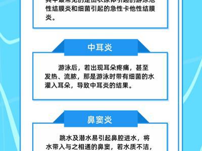 鼻竇炎、咽喉炎、結(jié)膜炎……注意！游泳需防這些疾病