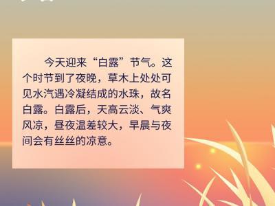 白露天始冷這樣養生更“有效”