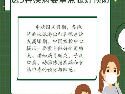 健康過雙節(jié)中疾控提示這5種疾病要重點做好預防
