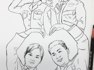 【挑戰(zhàn)365天正能量速寫畫】第43期：110和119領(lǐng)證了