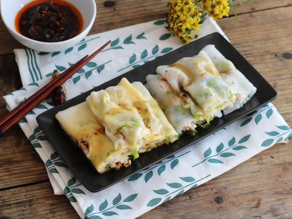 雙味卷腸粉的做法-咸鮮味蒸菜譜