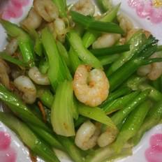 西芹蝦仁的做法-家常味炒菜譜