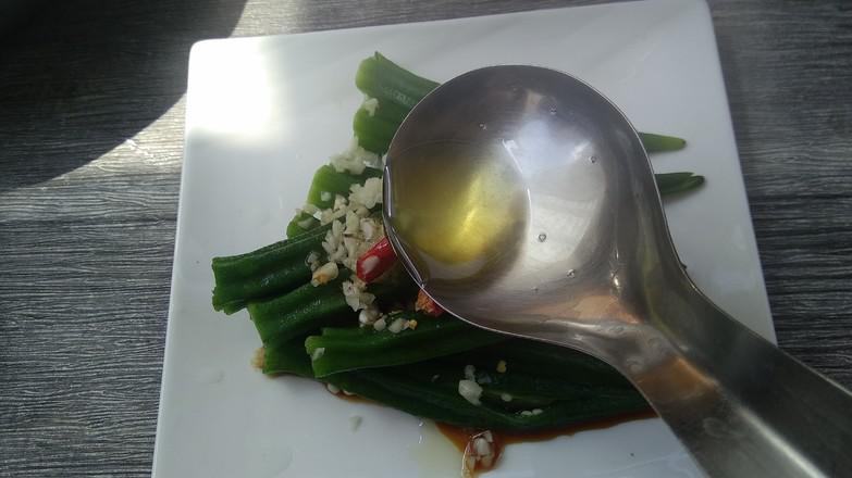 蒜蓉秋葵的做法-蒜香味熗菜譜