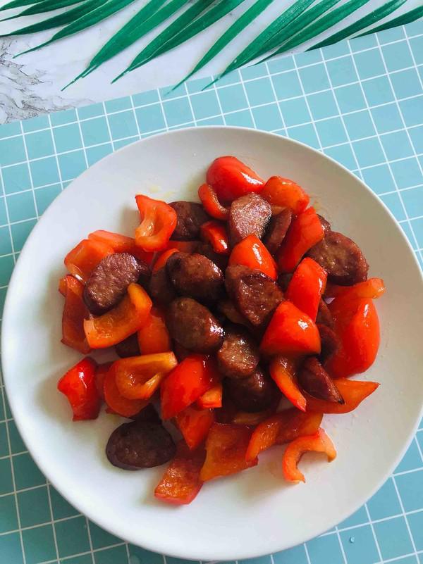 紅椒牛肉腸的做法-家常味炒菜譜