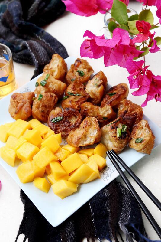 芒果油條蝦的做法-咸鮮味煎菜譜