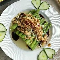 蒜香油淋蘆筍的做法-酸辣味拌菜譜