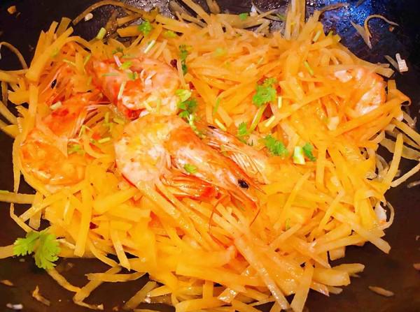 海蝦炒土豆絲的做法-咸鮮味炒菜譜