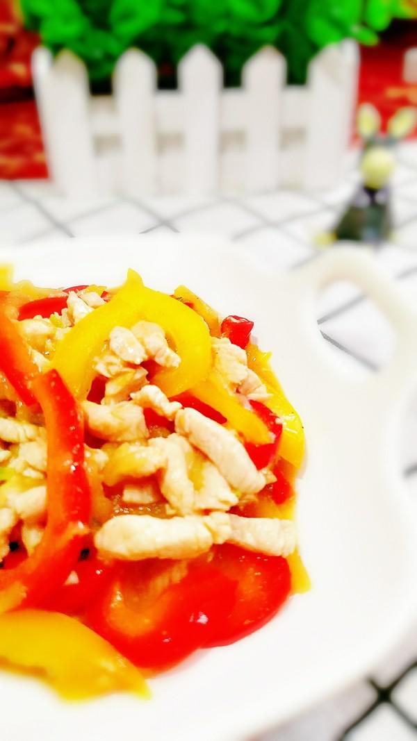 彩椒雞絲的做法-家常味炒菜譜