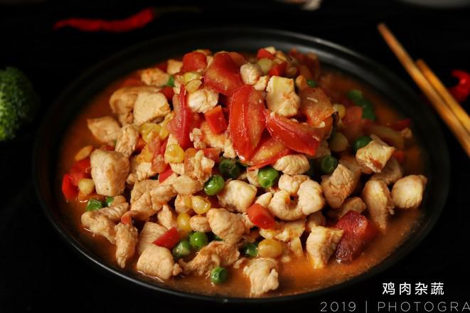 雞肉雜蔬的做法-家常味炒菜譜