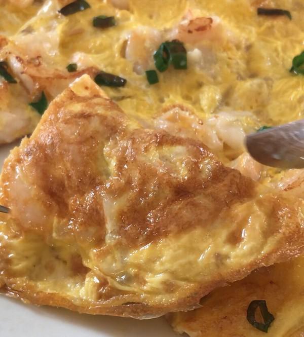 蝦仁烘蛋的做法-咸鮮味煎菜譜