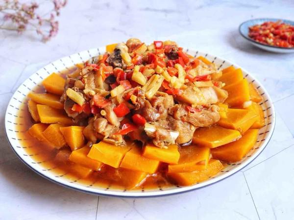 南瓜蒸雞腿的做法-香辣味蒸菜譜