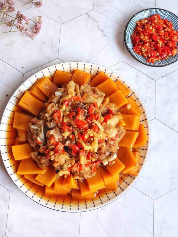 南瓜蒸雞腿的做法-香辣味蒸菜譜