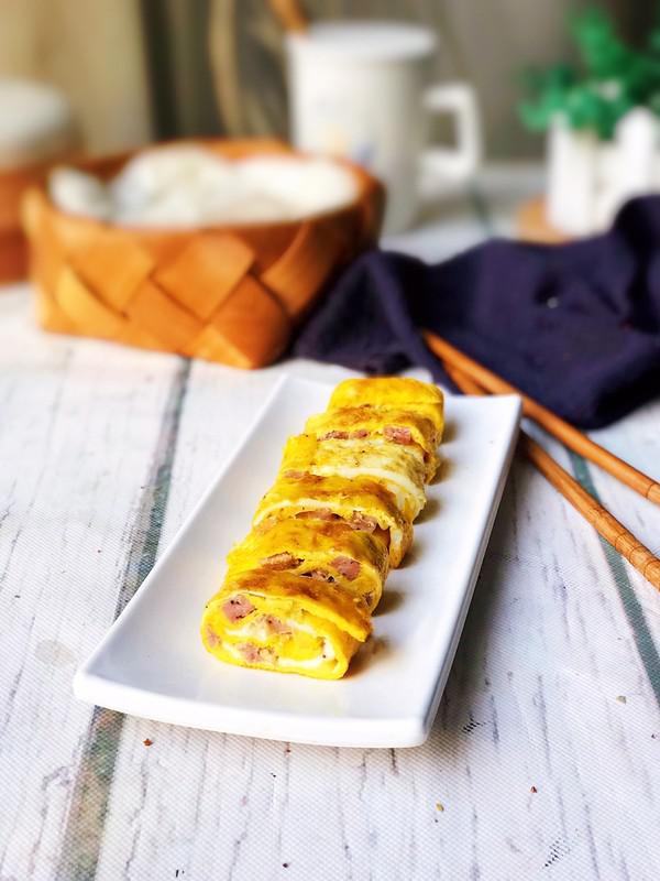 香腸雞蛋卷的做法-咸鮮味煎菜譜