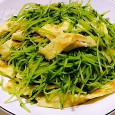 翡翠豆苗炒雞蛋的做法-家常味炒菜譜