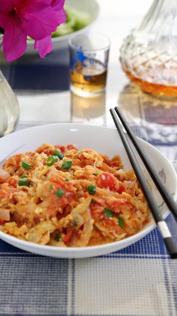 海蠣干番茄炒雞蛋的做法-咸鮮味炒菜譜