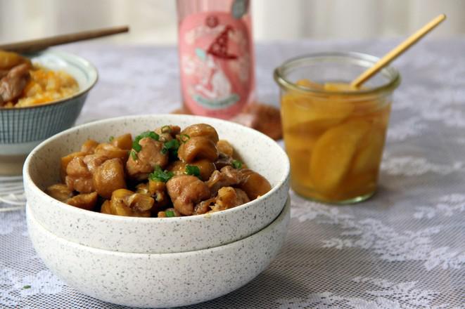 板栗燒雞腿的做法-家常味燒菜譜