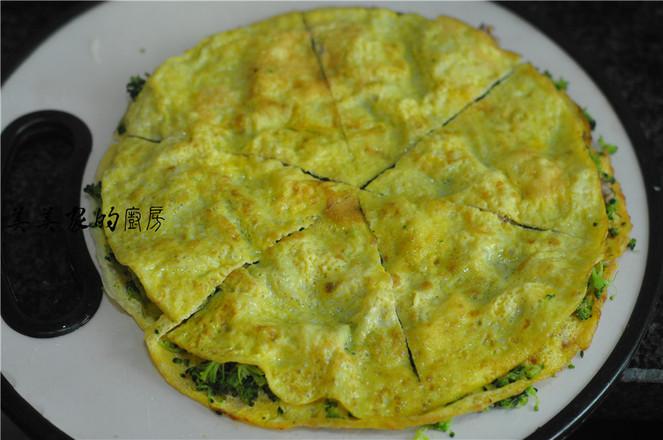 西藍花千層餅的做法-家常味烙菜譜