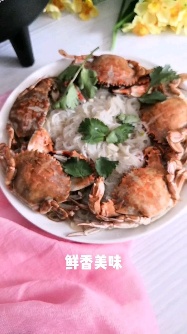 螃蟹粉絲煲的做法-咸鮮味蒸菜譜