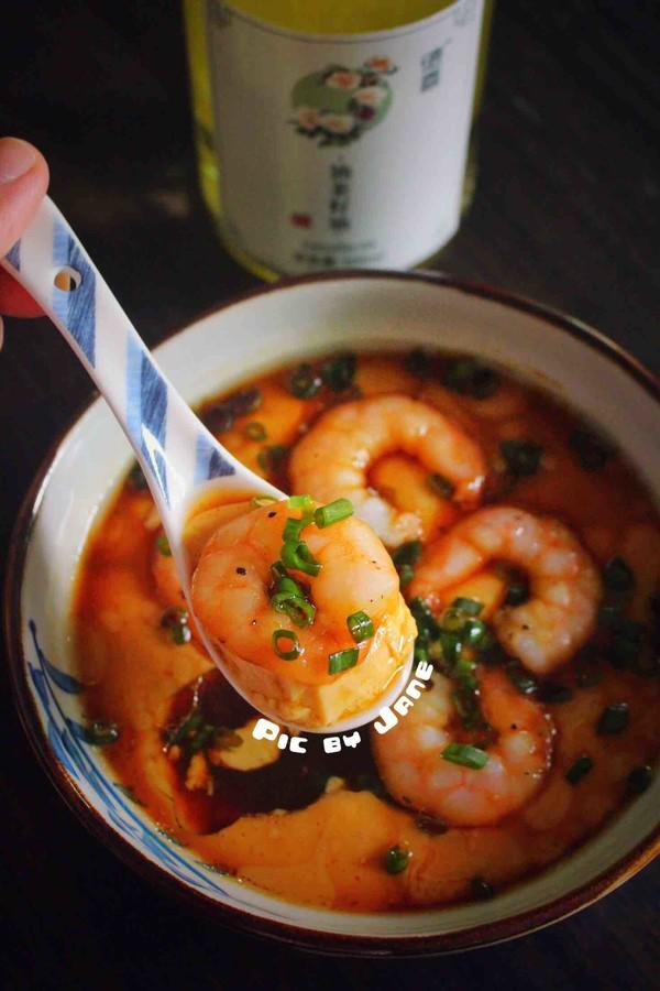 蝦仁蒸蛋羹#德喜茶油#的做法-家常味蒸菜譜