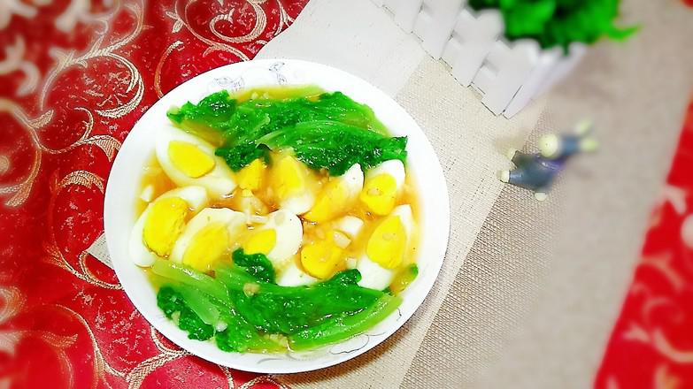 雞蛋蒜香生菜的做法-家常味灼菜譜