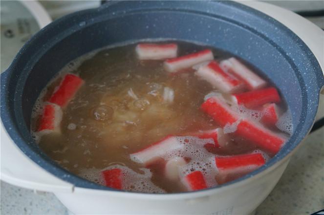 蝦仁蟹棒鮮湯粉的做法-家常味煮菜譜