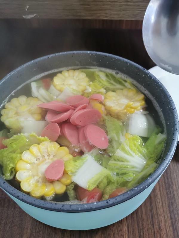 白菜玉米清脂養顏湯的做法-咸鮮味煮菜譜