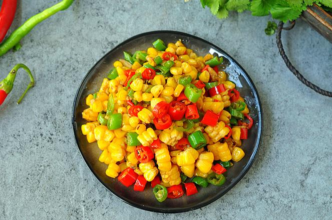 青辣椒炒玉米的做法-香辣味炒菜譜