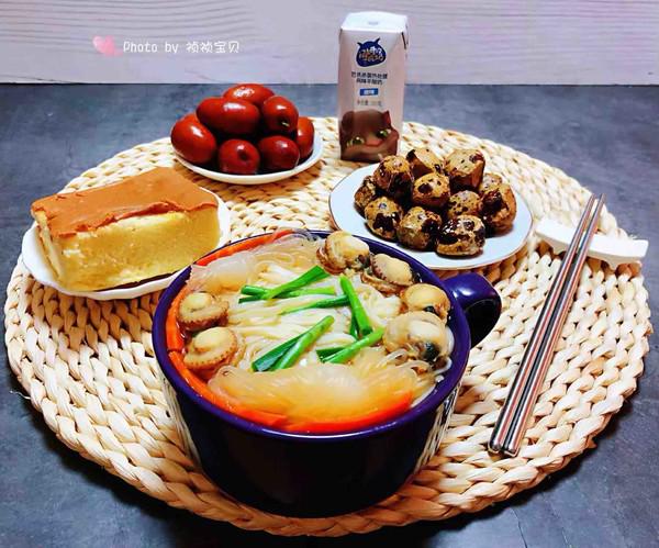 扇貝時蔬面的做法-咸鮮味煮菜譜