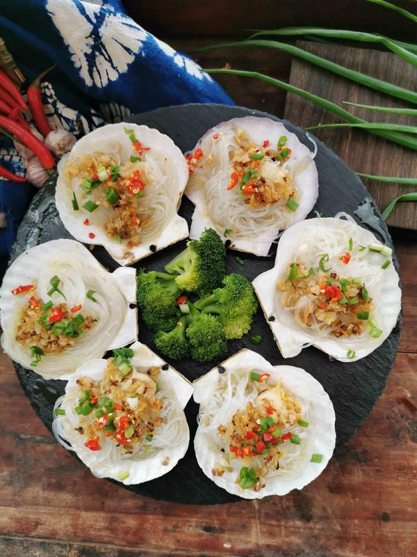 蒜蓉粉絲蒸扇貝的做法-咸鮮味蒸菜譜