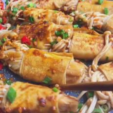 千張卷金針菇的做法-家常味燒菜譜