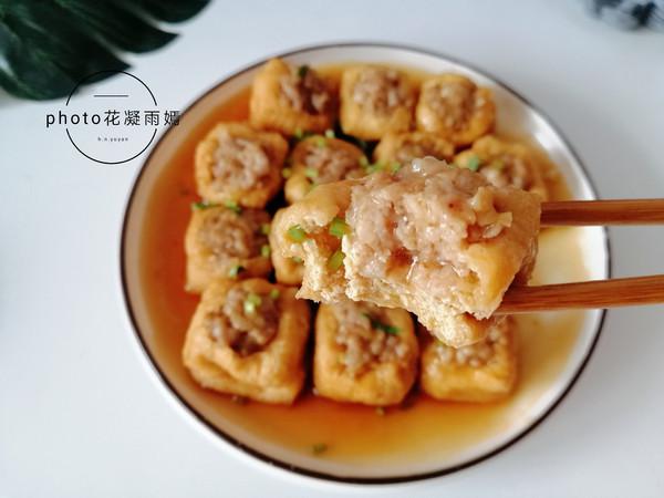 油豆腐釀肉的做法-家常味蒸菜譜