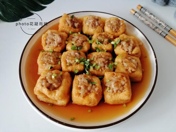 油豆腐釀肉的做法-家常味蒸菜譜
