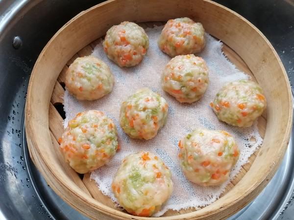 胡蘿卜蔬菜蒸丸子的做法-家常味蒸菜譜