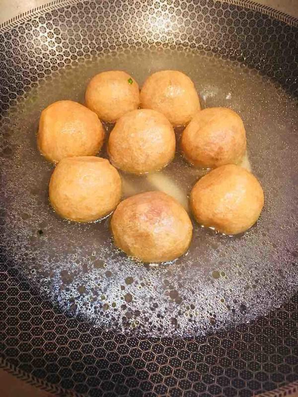 紅燒油面筋塞肉的做法-家常味燒菜譜