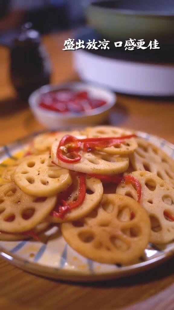 醋溜藕片的做法-酸辣味炒菜譜