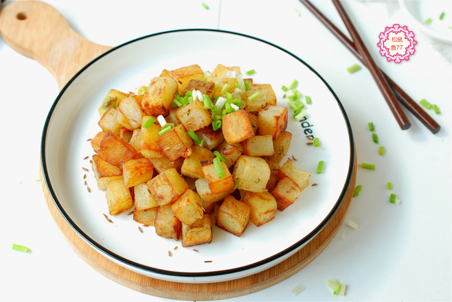 孜然土豆粒的做法-家常味炒菜譜