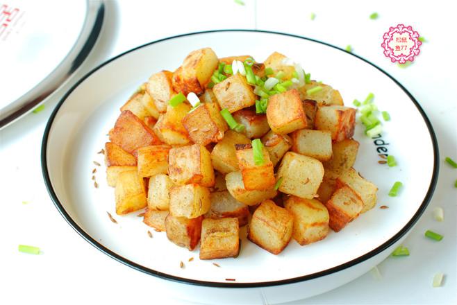 孜然土豆粒的做法-家常味炒菜譜