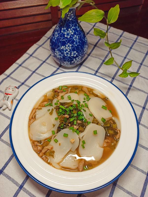 雪菜肉絲炒年糕的做法-咸鮮味炒菜譜