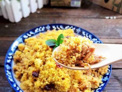 小米蒸雞肉的做法-家常味蒸菜譜