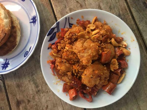 脆椒蝦仁的做法-香辣味炸菜譜