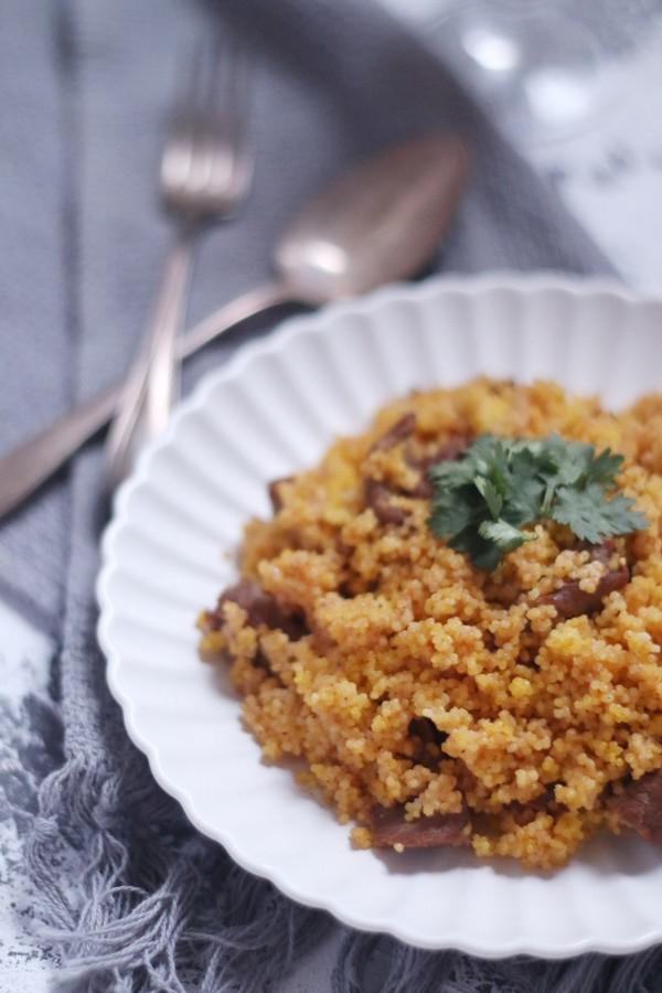 小米蒸牛肉的做法-家常味蒸菜譜