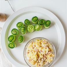 12個月以上香腸鱈魚炒蛋粒粒面的做法-家常味蒸菜譜