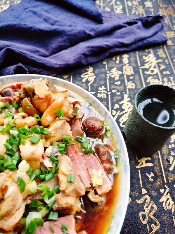 花菇火腿蒸雞的做法-咸鮮味蒸菜譜