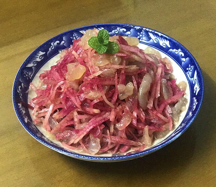 蘿卜絲拌海蜇的做法-家常味拌菜譜