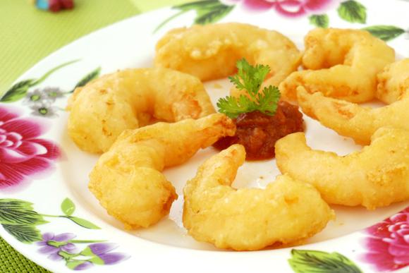 酥香炸蝦的做法-咸鮮味炸菜譜