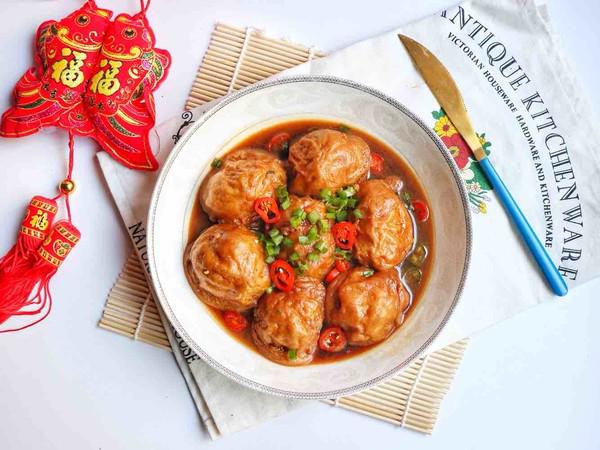 油面筋釀肉的做法-家常味煮菜譜