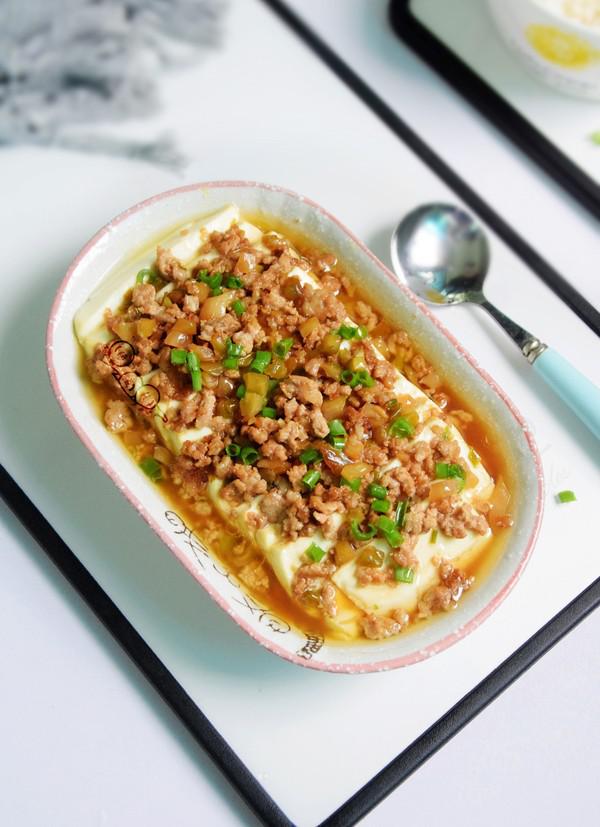 肉末榨菜蒸豆腐的做法-家常味蒸菜譜