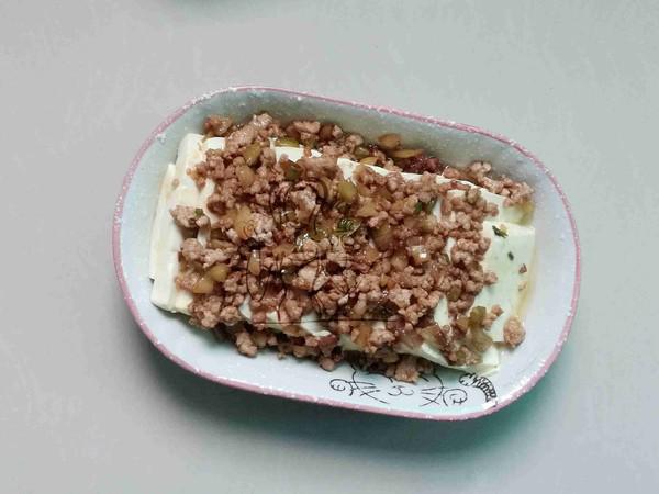 肉末榨菜蒸豆腐的做法-家常味蒸菜譜