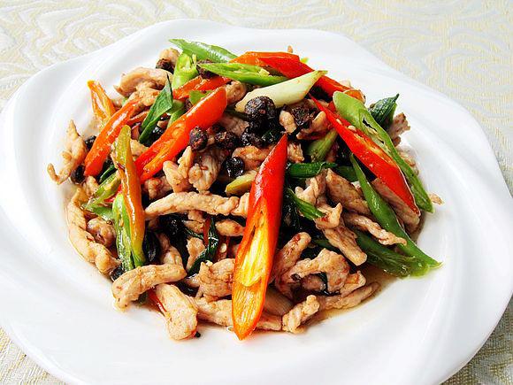 雙椒豆豉炒肉絲的做法-咸鮮味炒菜譜