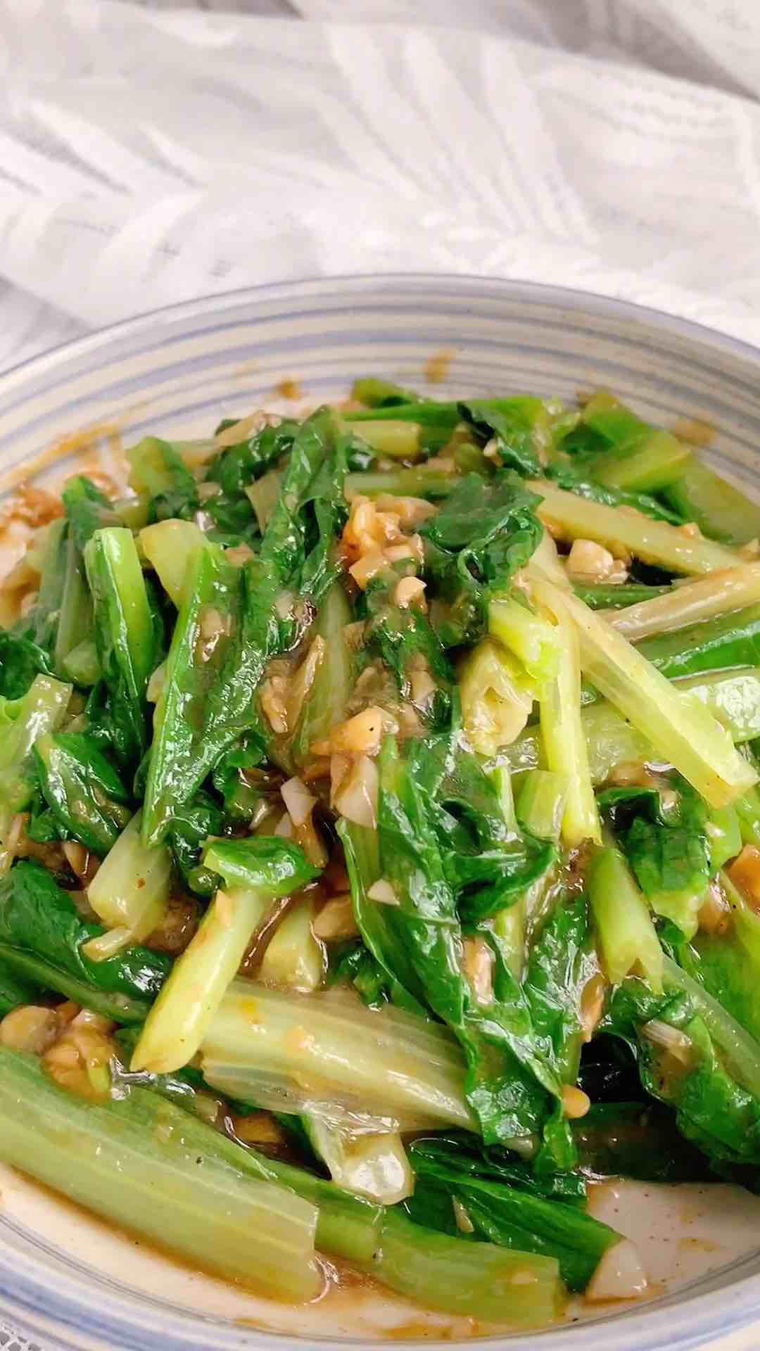 蒜蓉油麥菜的做法-咸鮮味拌菜譜